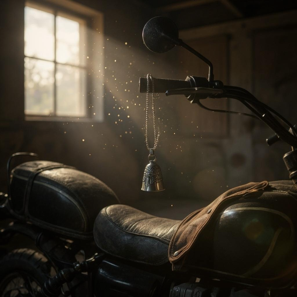 Biker Bell Charm for Motorcyclists with Chain