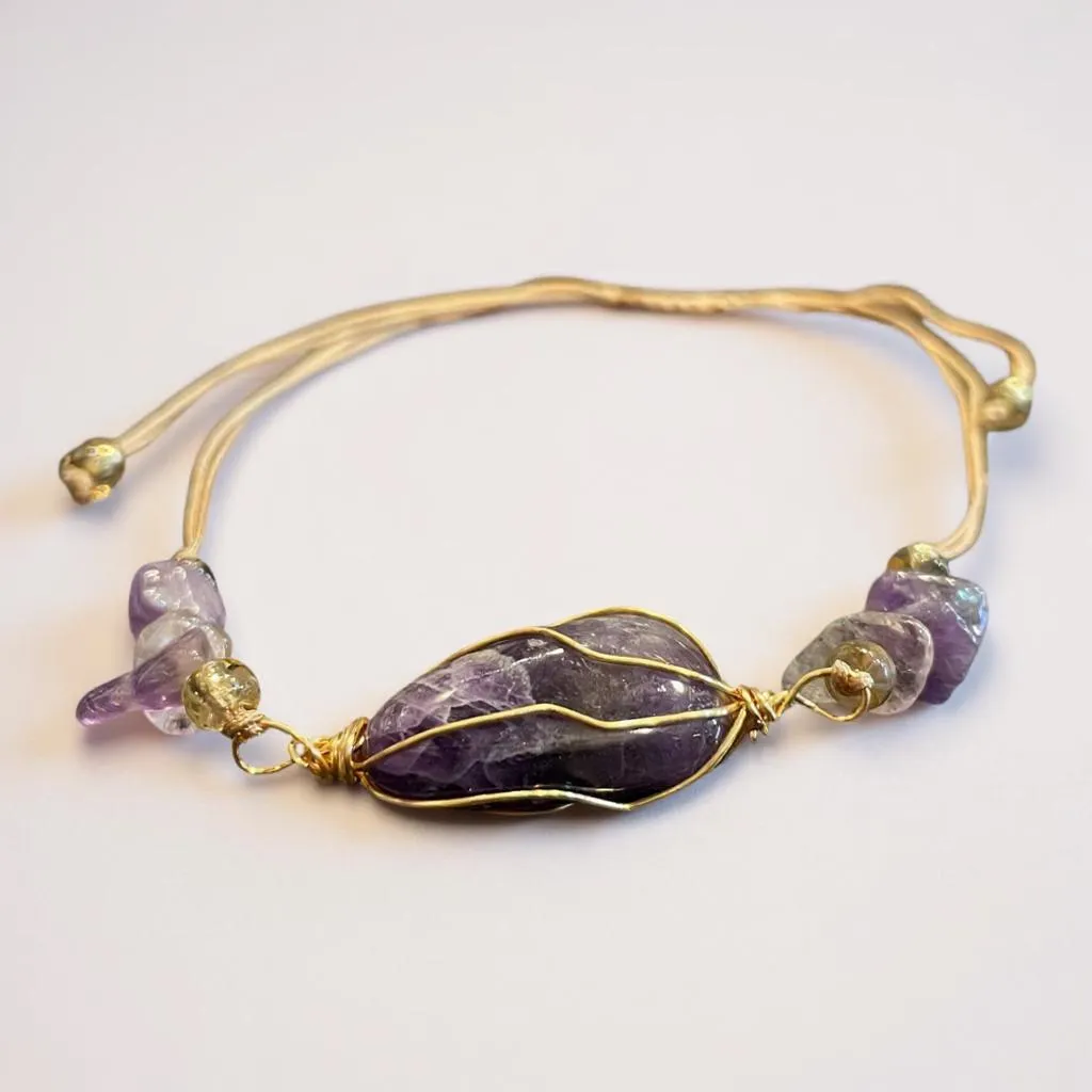Pulsera Ajustable De Cuarzo