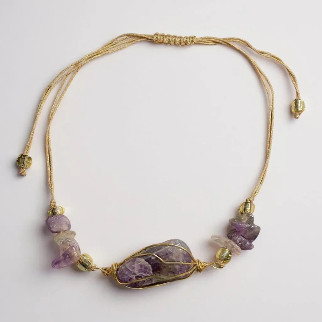 Pulsera Ajustable De Cuarzo