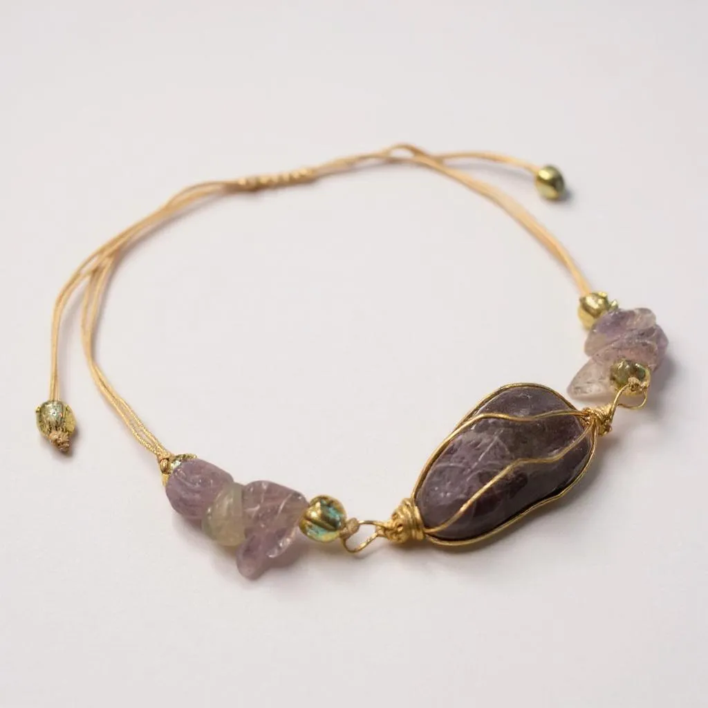 Pulsera Ajustable De Cuarzo