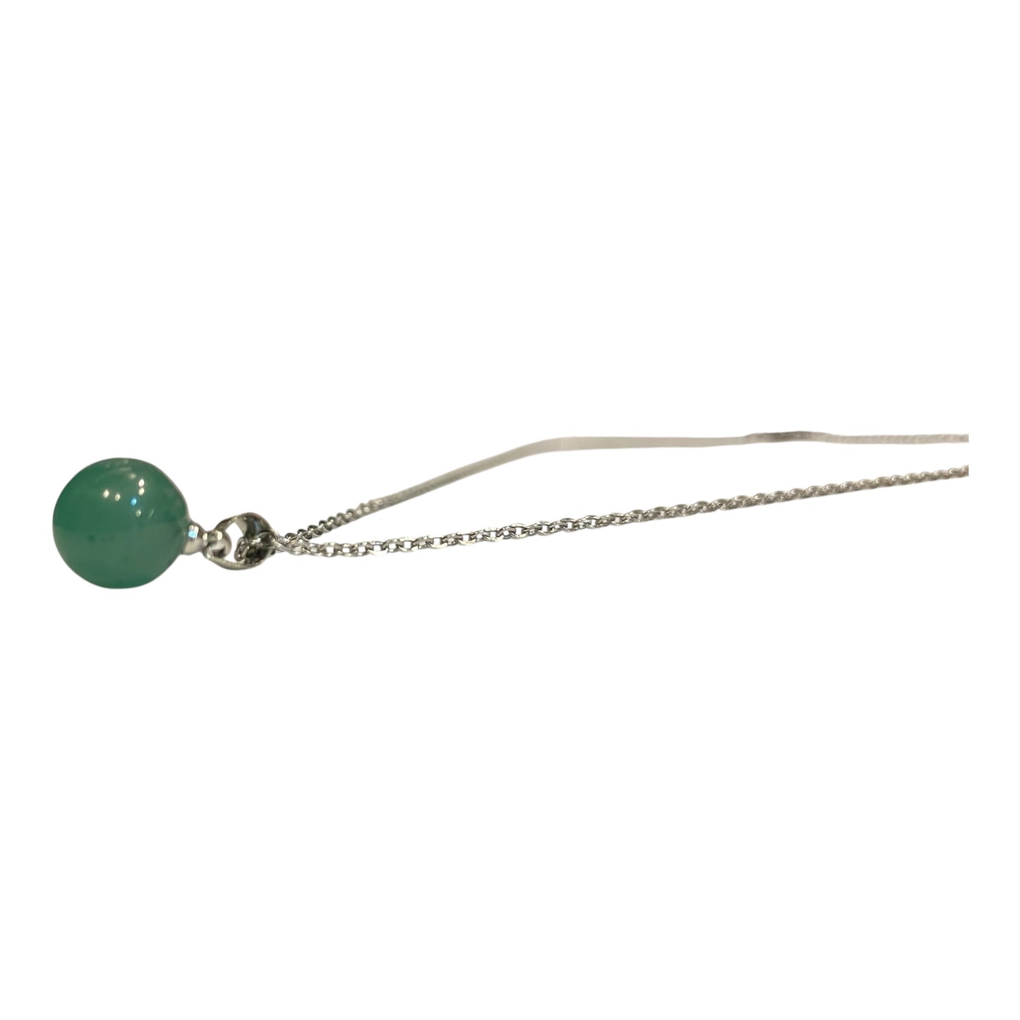 cuarzo en esfera con cadena de acero
