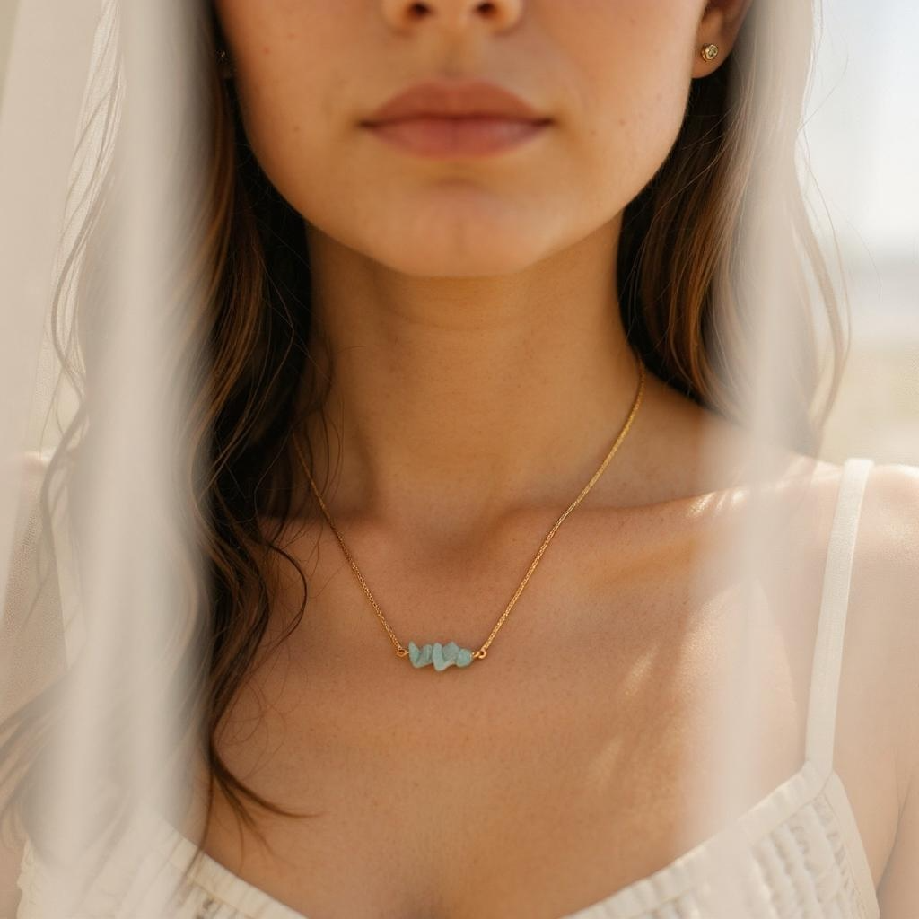 Necklace with Quartz Chip
