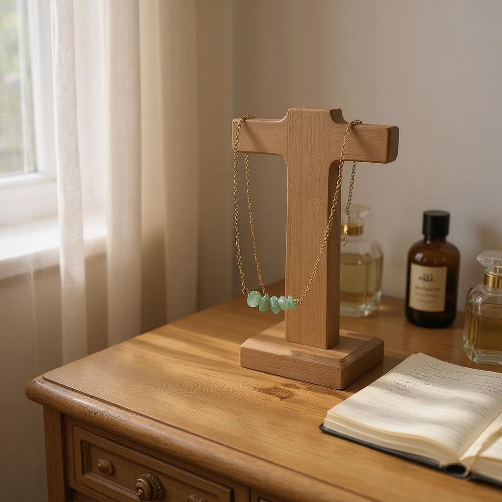 Necklace with Quartz Chip