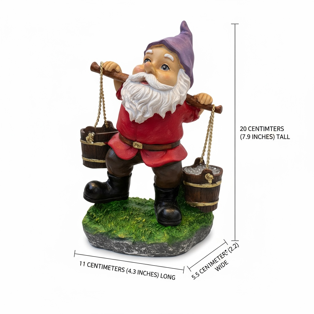 Gnomo Cubetas Figura De Resina Para Decoración Del Hogar