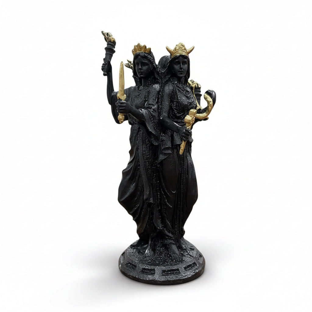 Estatua Hecate Triple Diosa Resina 21cm