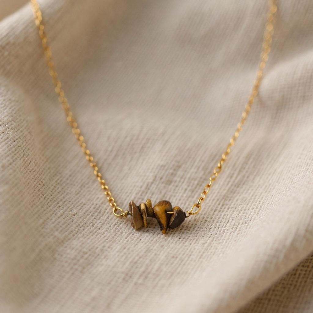 Necklace with Quartz Chip