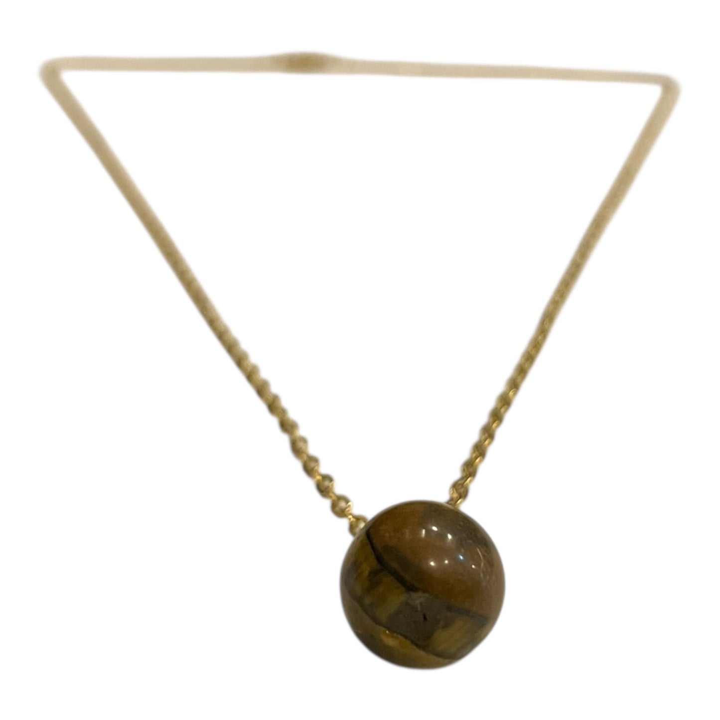 cuarzo en esfera con cadena de acero