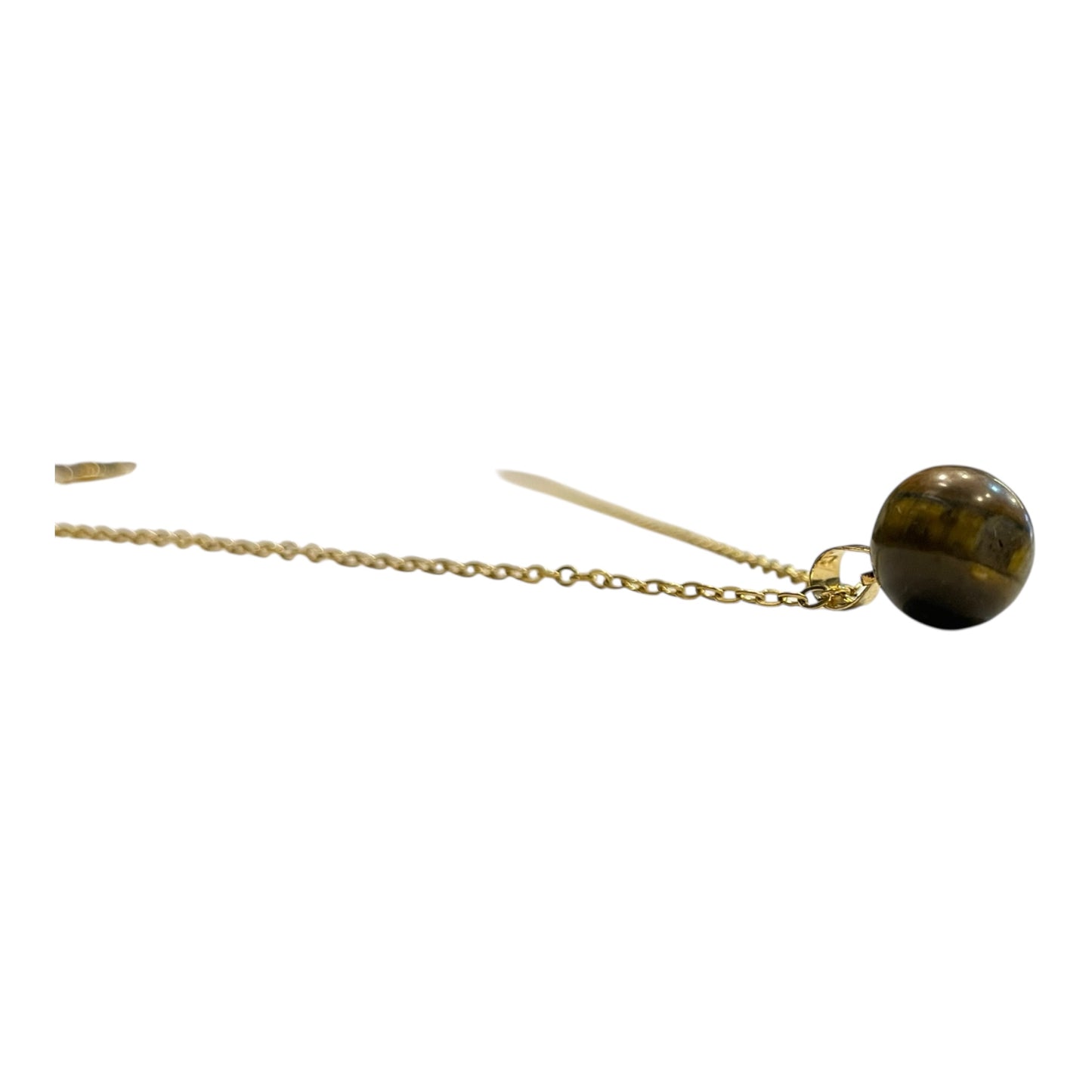 cuarzo en esfera con cadena de acero