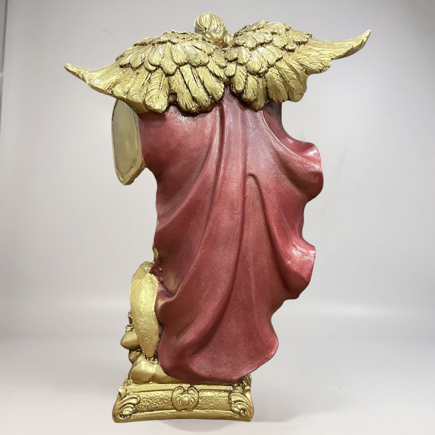 Erzengel Gabriel, Figur aus goldenem Kunstharz, mittelgroß, 22 cm hoch