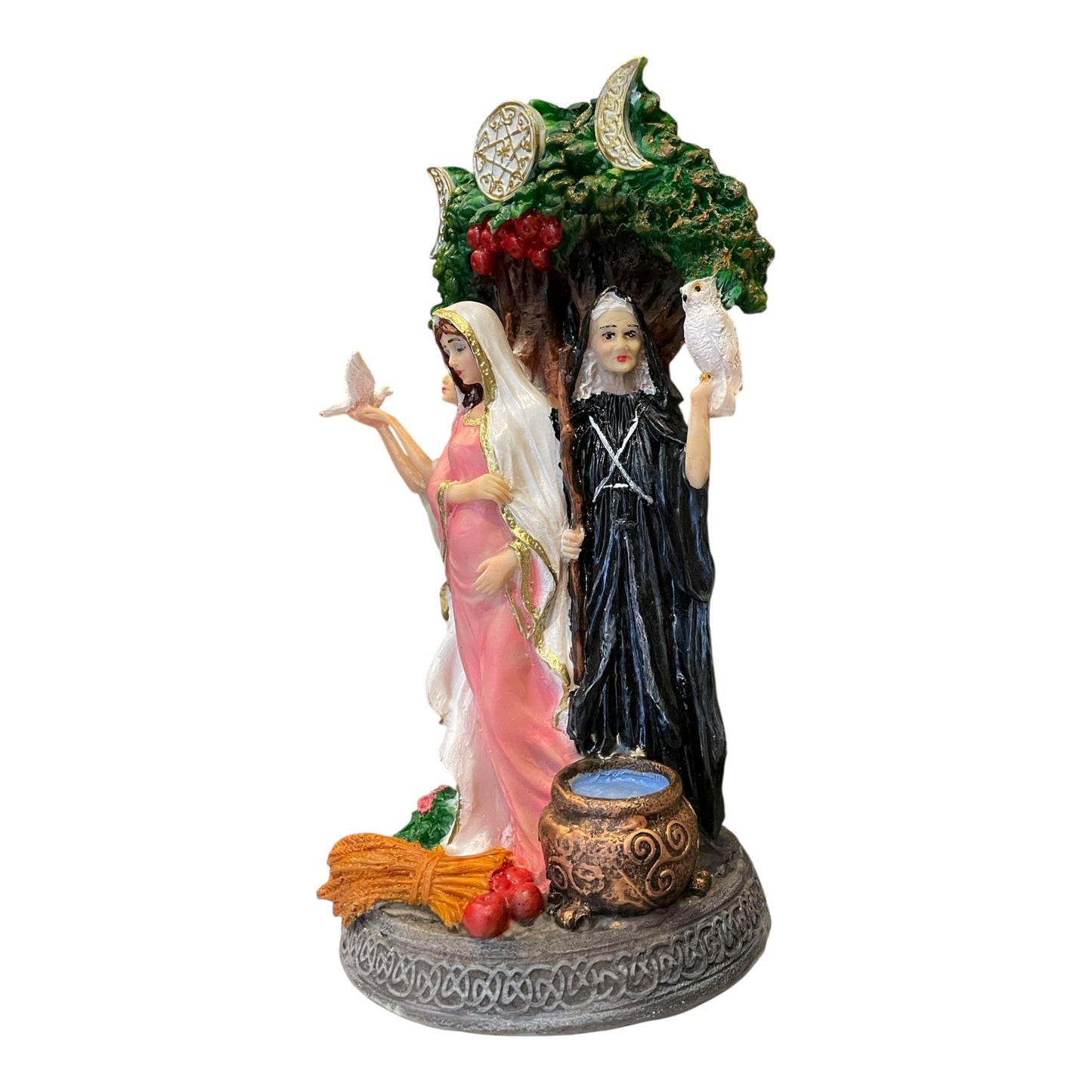 Triple Goddess Hecate Celtic Goddess Resin Figure 25 Cm