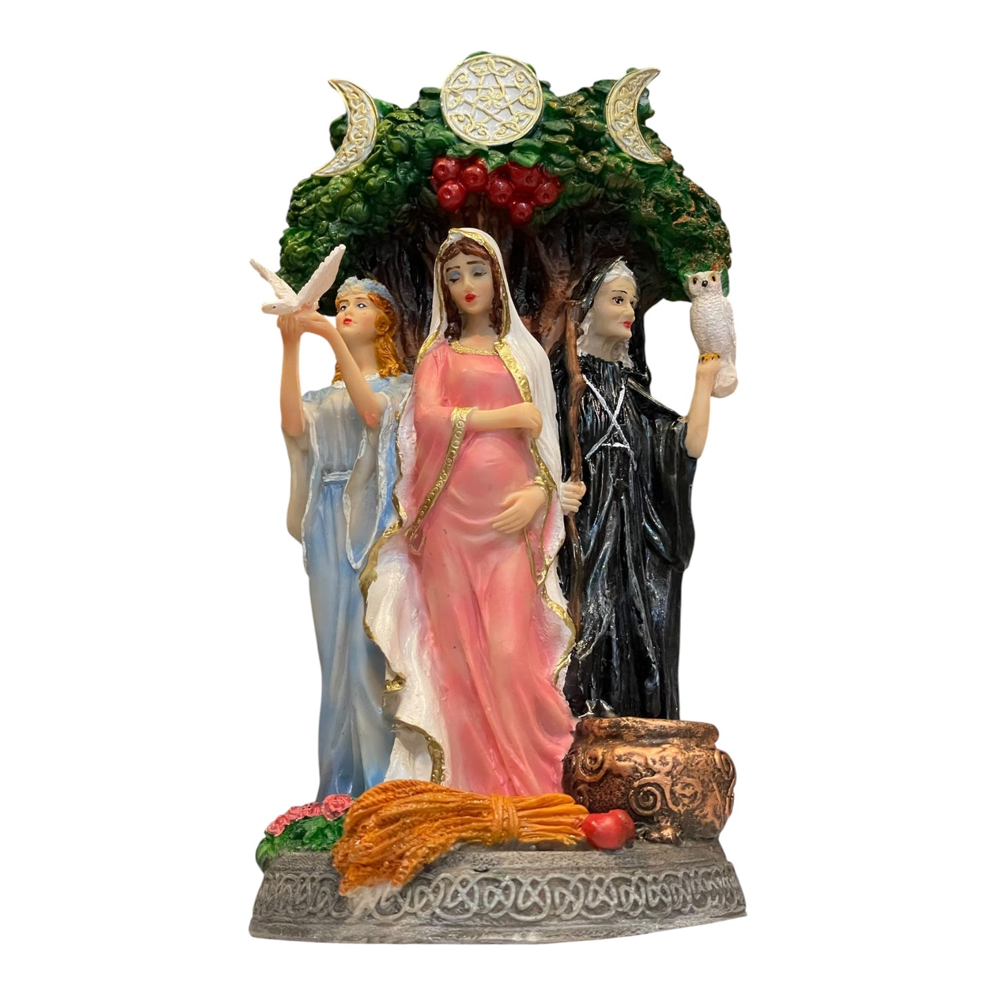 Triple Goddess Hecate Celtic Goddess Resin Figure 25 Cm