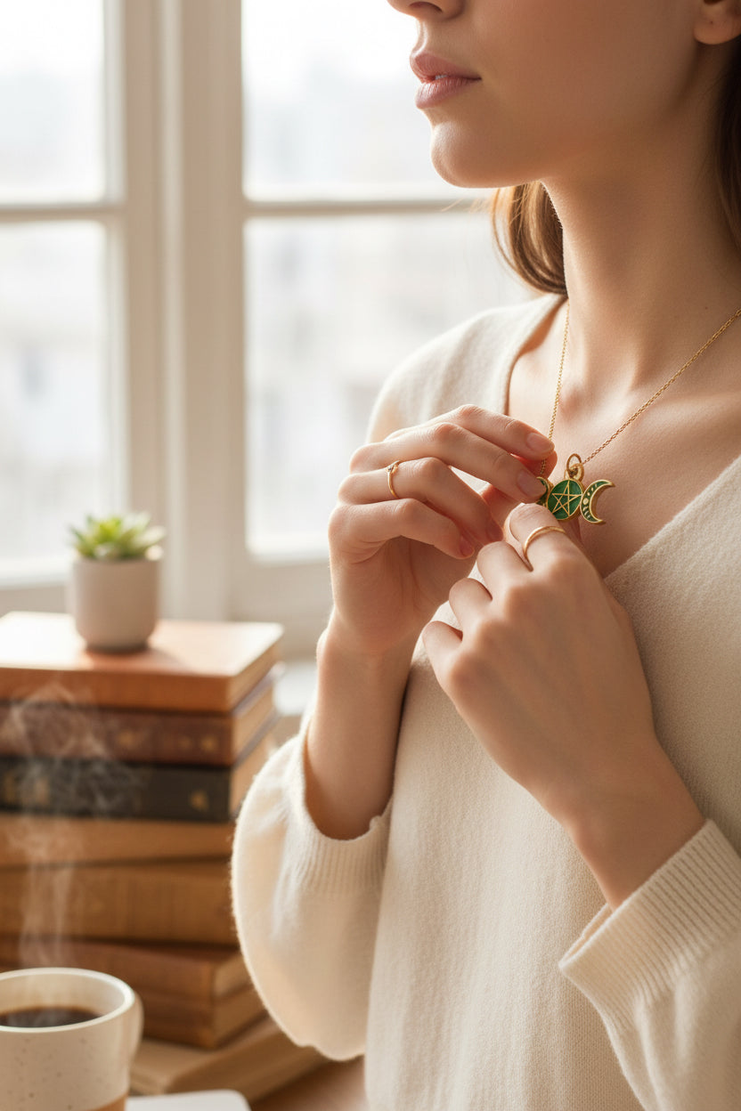 Triple Diosa Dije Encapsulado De Metal Troquelado 25mm