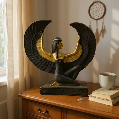 Isis Diosa Egipcia Escultura De Resina