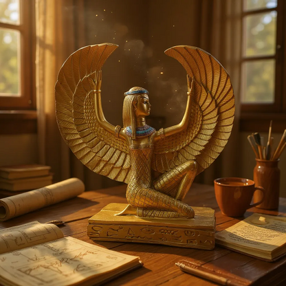 Isis Diosa Egipcia Escultura De Resina
