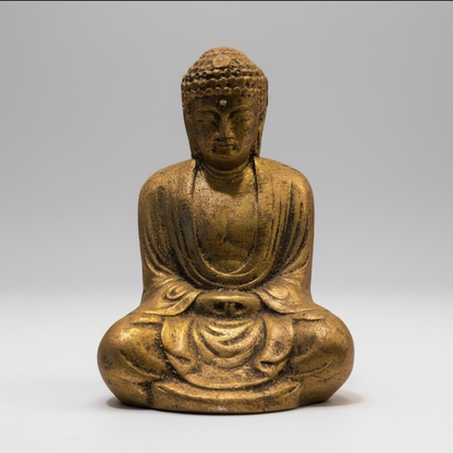 Sitting Buddha 11cm Blue Resin Figure