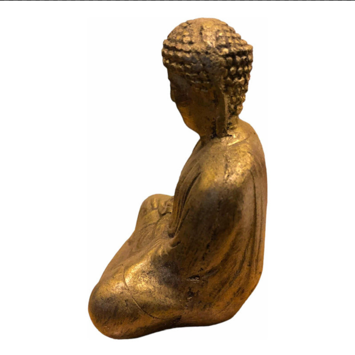 Sitting Buddha 11cm Blue Resin Figure