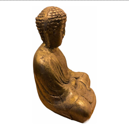 Sitting Buddha 11cm Blue Resin Figure