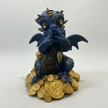 Baby Type Dragon Resin 14.5 Cm National Hand Painted.