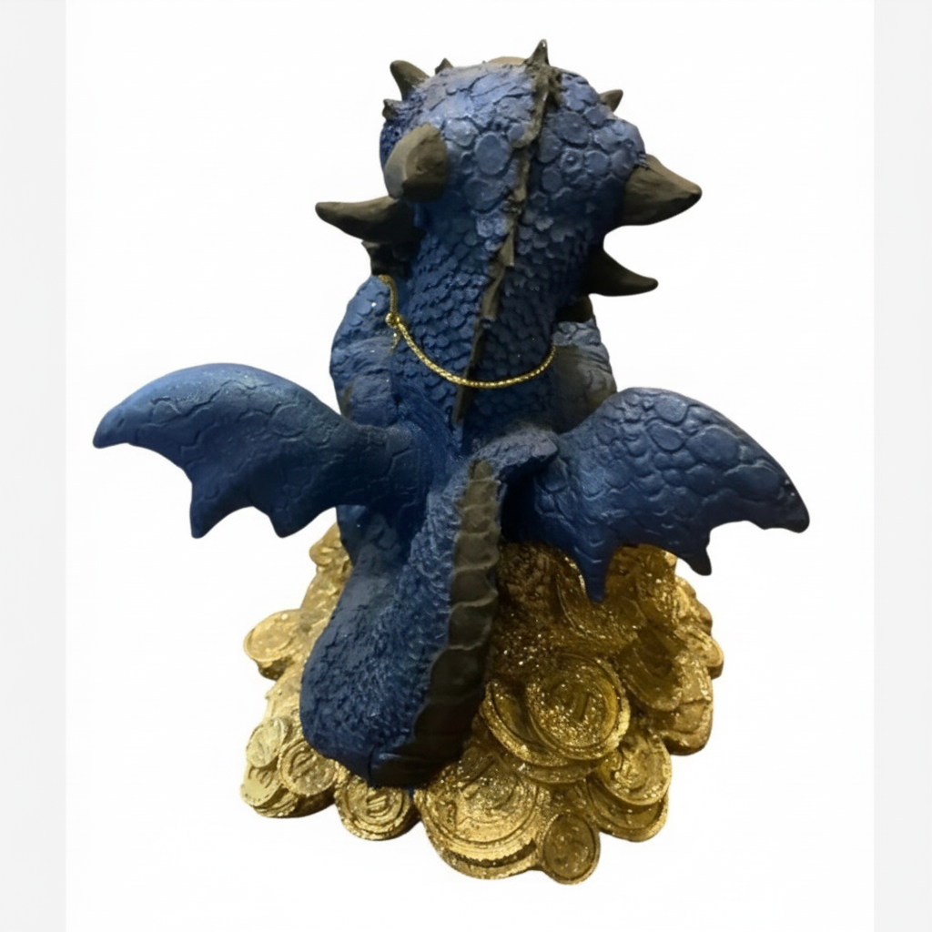 Baby Type Dragon Resin 14.5 Cm National Hand Painted.