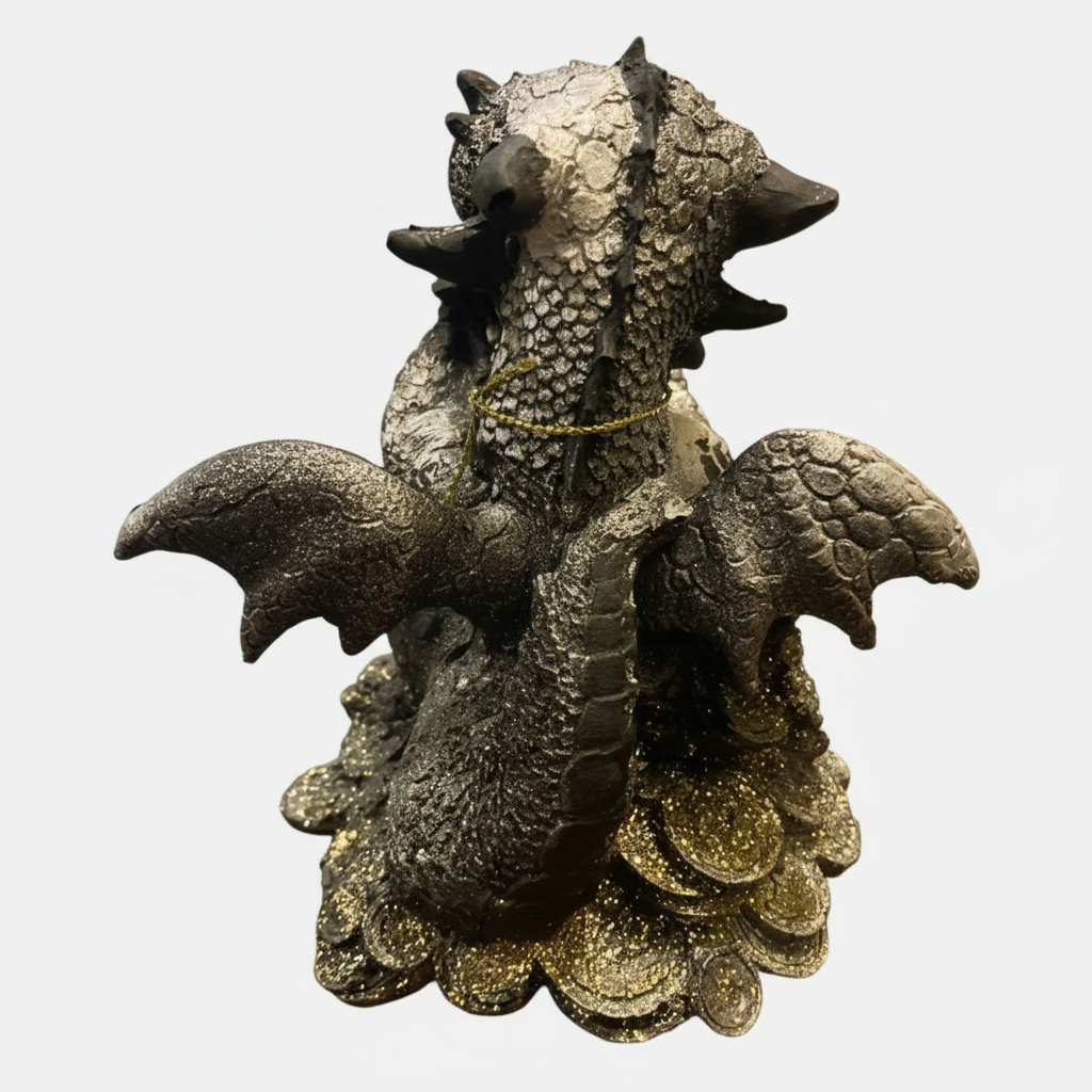 Baby Type Dragon Resin 14.5 Cm National Hand Painted.