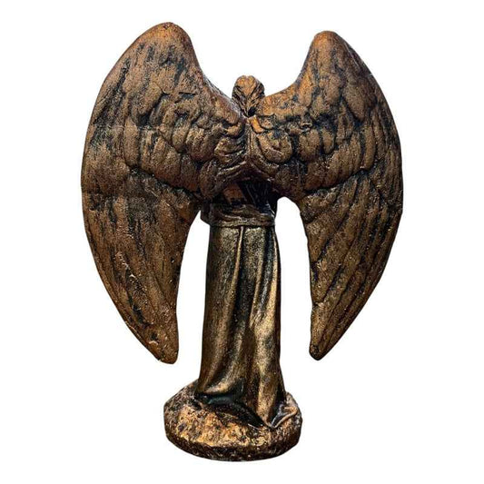 Figura Arcángel Metatrón Con Cubo En Resina 11 Cm Cobre