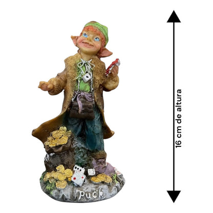 Elfo De Resina Figura De 16 Cm De Altura Pintado A Mano Puk by HEREJE