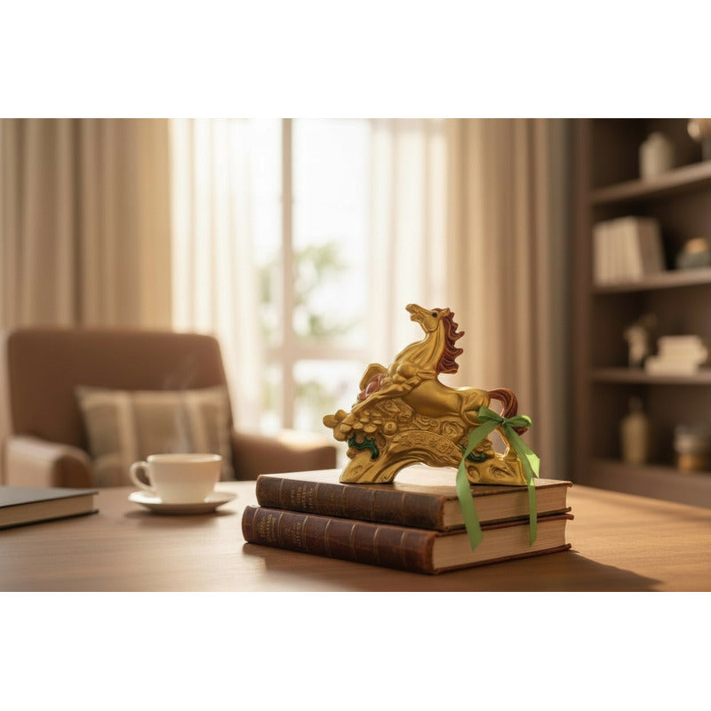 Caballo Del Año Chino Figura De Resina 6.5x8x2.5cm