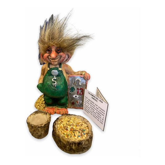 Troll Talisman Come Money + Futterspender + Samen 11x9x6 cm