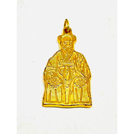 Grand Duke General Yan Xin Feng Shui Amulet Gold Plated 3.5cm