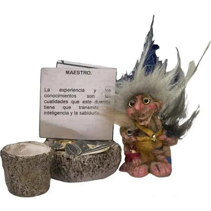 Troll Mini + Comedero + Semillas + Tarjeta Varios Modelos Maestro 5.5cm
