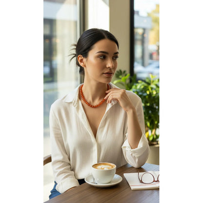 Amatista Collar De Piedra Natural Cornalina