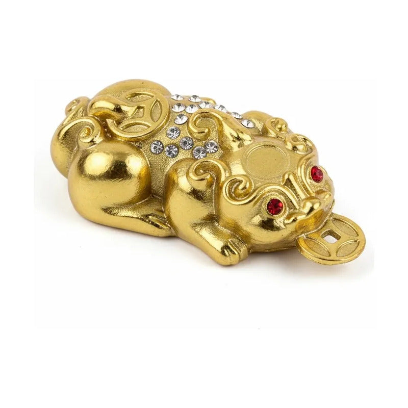 Piyao Pixiu Miniatura Feng Shui Amuleto Suerte 1cm Dorado by HEREJE