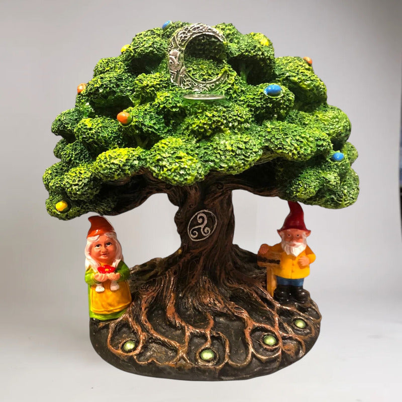 Cascada De Humo Arbol De Resina De 18 Cm De Altura Verde