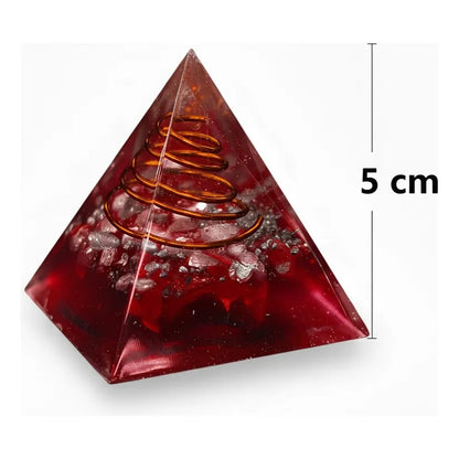 Piramide Orgonita 5 Cm De Altura Rojo by HEREJE