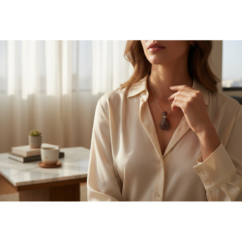 Cuarzo Amatista Rosa Blanco Varios Modelos Perfumero 4 Cm