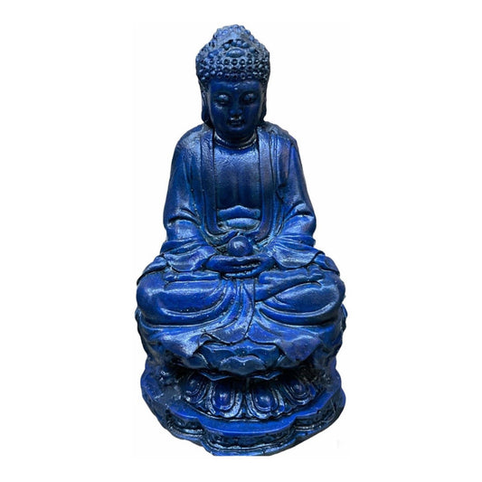 Blue Buddha 10cm Resin Figure.