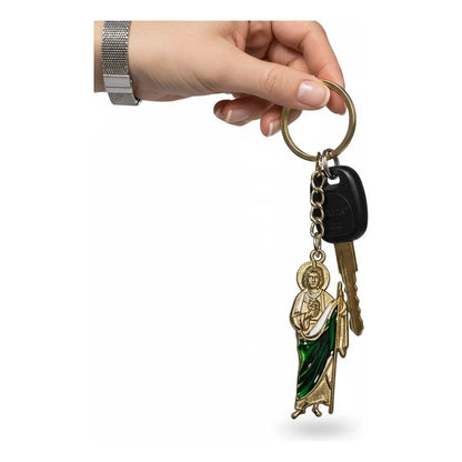 Llavero De San Judas 5 Cm Dorado