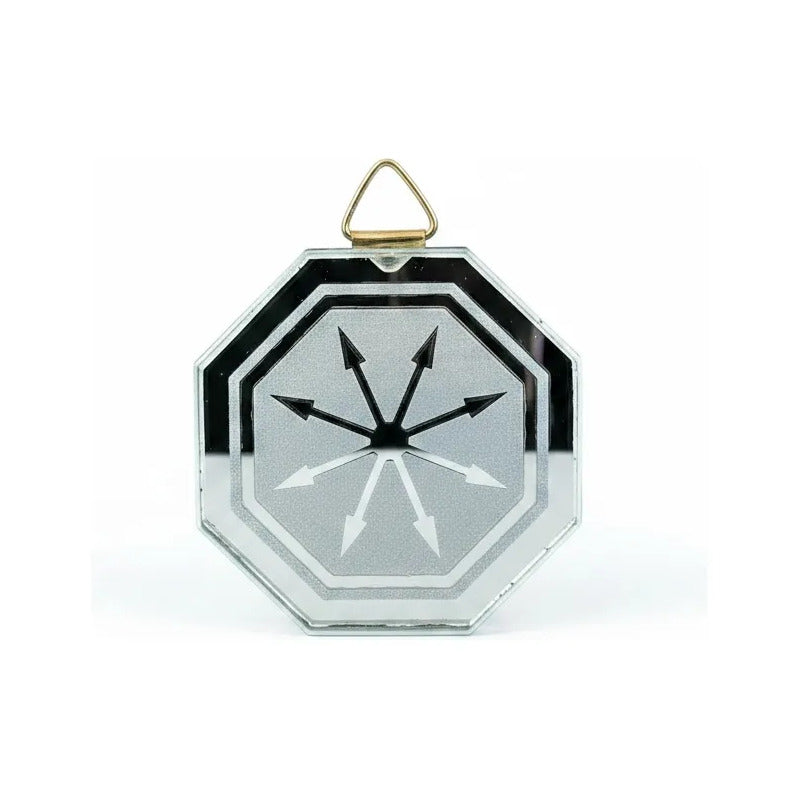 Espejo Octagonal, Grabado Con Símbolos Esotéricos De 5 Cm Disipador De Radiaciones by HEREJE