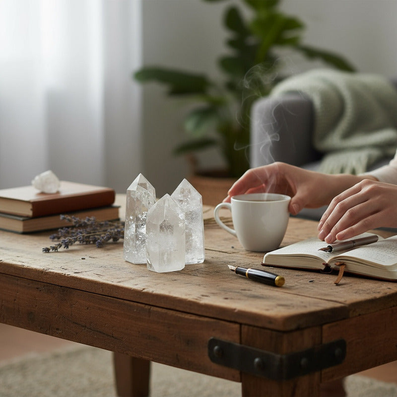 Cuarzo Maestro De Cuarzo Blanco De Entre 4.5 Y 5.5 Cm