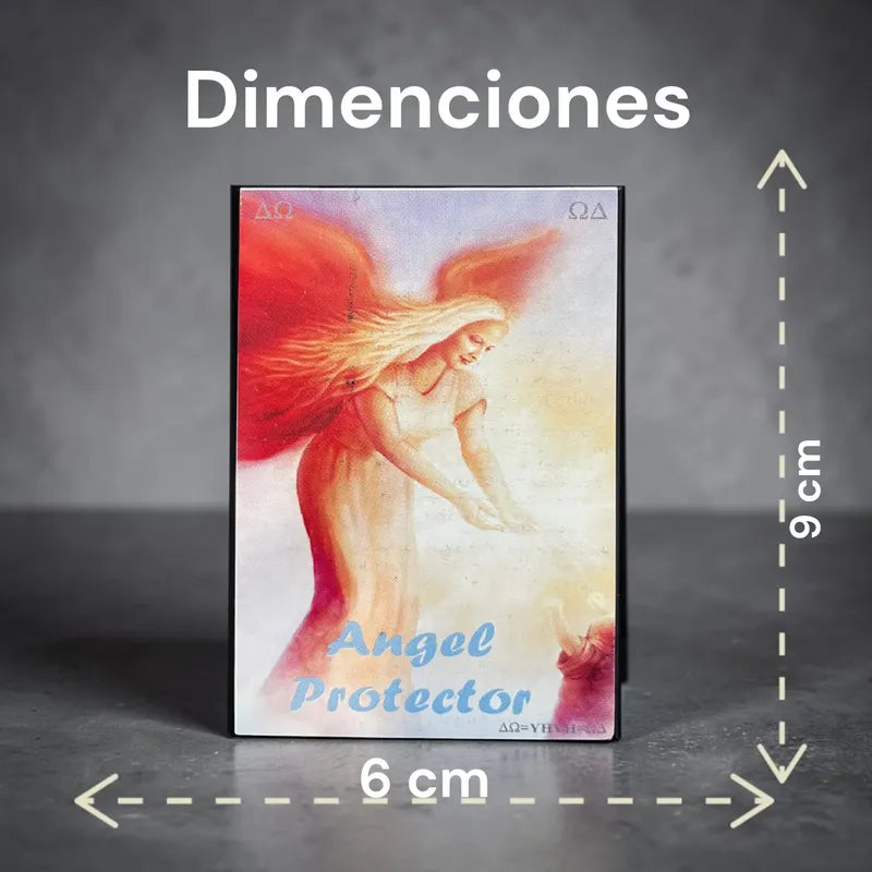 Estampas Coleccionables Esoterismo 5 Piezas Iguales Por Pac Angel Protector Religióso by HEREJE
