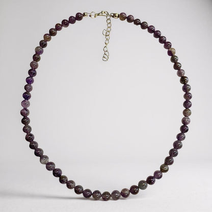 Amatista Collar De Piedra Natural