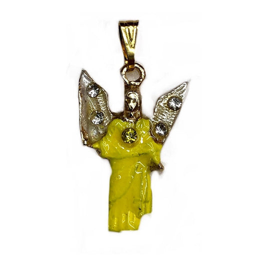 Archangel Jophiel Gold Plated Pendant with Crystal