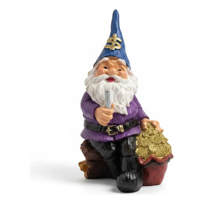 Gnomo De La Abundancia Y El Dinero Figura Decorativa 26 Cm A Morado by HEREJE