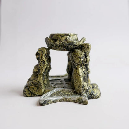 Triple Diosa Escultura De Resina Cascada De Humo 7cm Altura