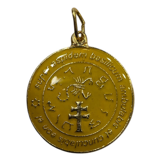 Exterminator Talisman Amulet Encapsulated and Gold Plated 4cm
