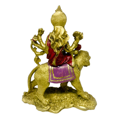 Durga Diosa Indu Figura De Resina 15.5 Cm