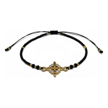 Pulseras De Hilo Tejido Artesanal. Nudo Chaquiron Negro 18 Cm by HEREJE