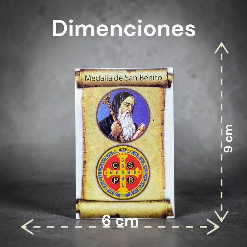 Estampas Coleccionables Esoterismo 5 Piezas Iguales Por Pac San Benito Religióso by HEREJE