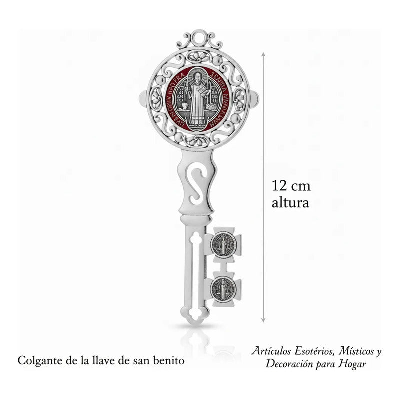 San  Benito Llave Decoración Del Hogar 12 Cm Plateado