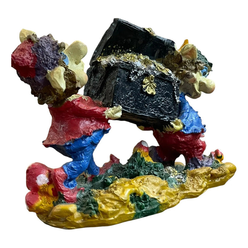 Figura Duendes Con Cofre Del Tesoro De La Abundancia Amarillo by HEREJE